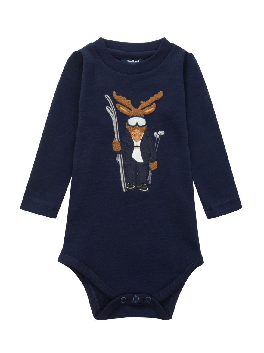 Bilde av WoolLand Høvringen body boy Blue Ink